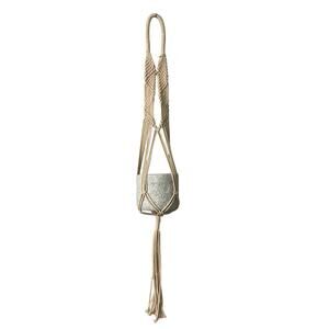 Macrame Beige Plant Hanger, NEW WITH TAGS, Coastal Boho Home Decor